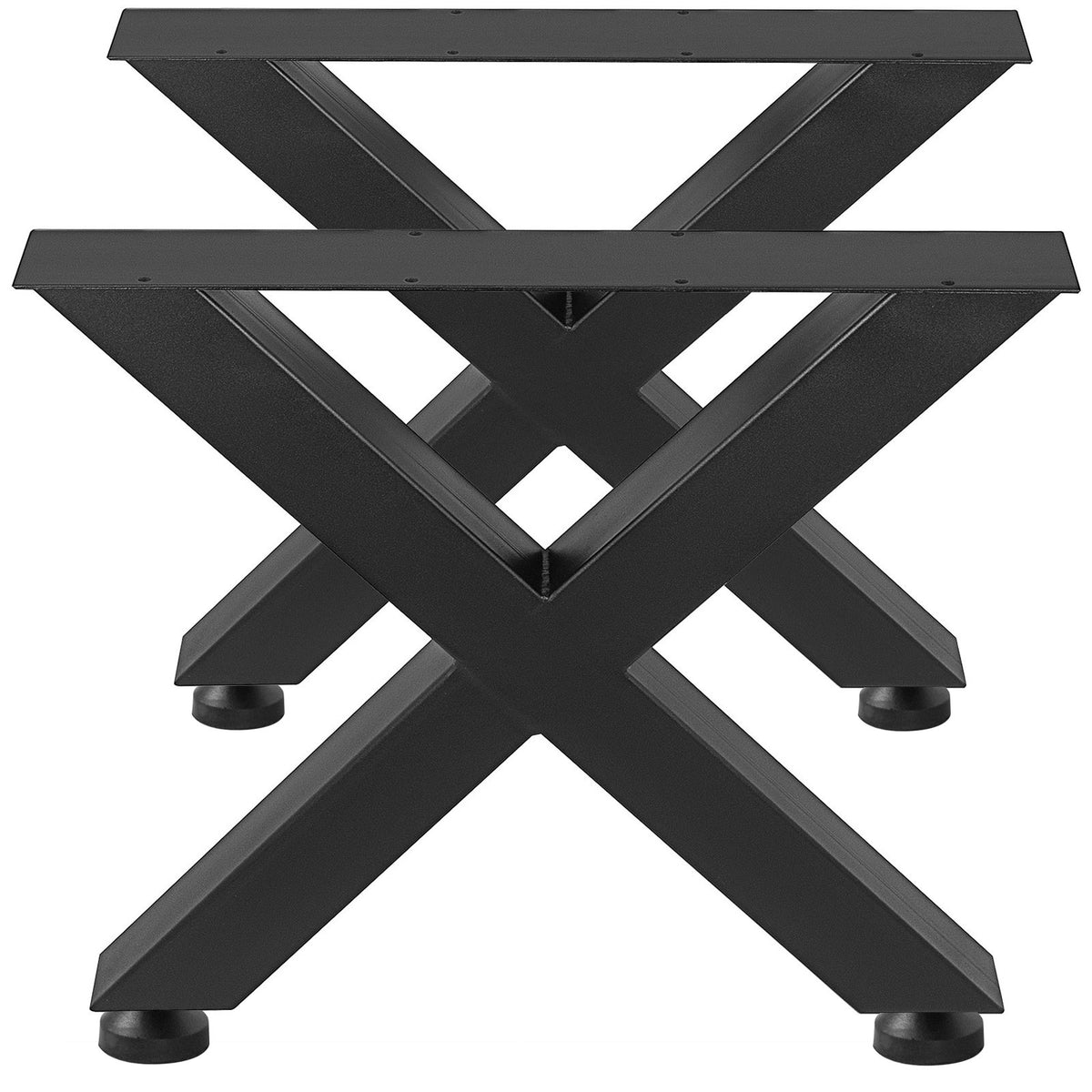 Set of 2 Steel Table Legs, 16'Height 15'Wide Dining Table Legs, Heavy Duty 3.1" Square Box Section X Frame V952-ZT400X395MM000001V0