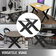 Metal Table Legs 28.4 x 29.9 Inch Black Table Legs Premium steel table legs with X-frame style Steel Bench V952-ZT720X760MM000001V0