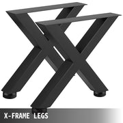 Set of 2 Steel Table Legs, 72cm Height 79cm Wide Dining Table Legs, Heavy Duty 7.9cm Square Box Section X V952-ZT720X790MM000001V0