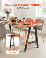 Table Legs, 740 x 550 mm (H x W) Trapezoid Steel Furniture Legs, Modular Design, Easy Assembly, 1000 kg Max V952-ZTCFKTX281772W9UW001V0