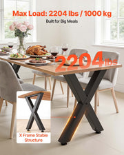 Table Legs, 750 x 600 mm (H x W) Steel Furniture Legs, Modular Design, Easy Assembly, 1000 kg Max Load Heavy V952-ZTCFKXX2824IDAGR1001V0