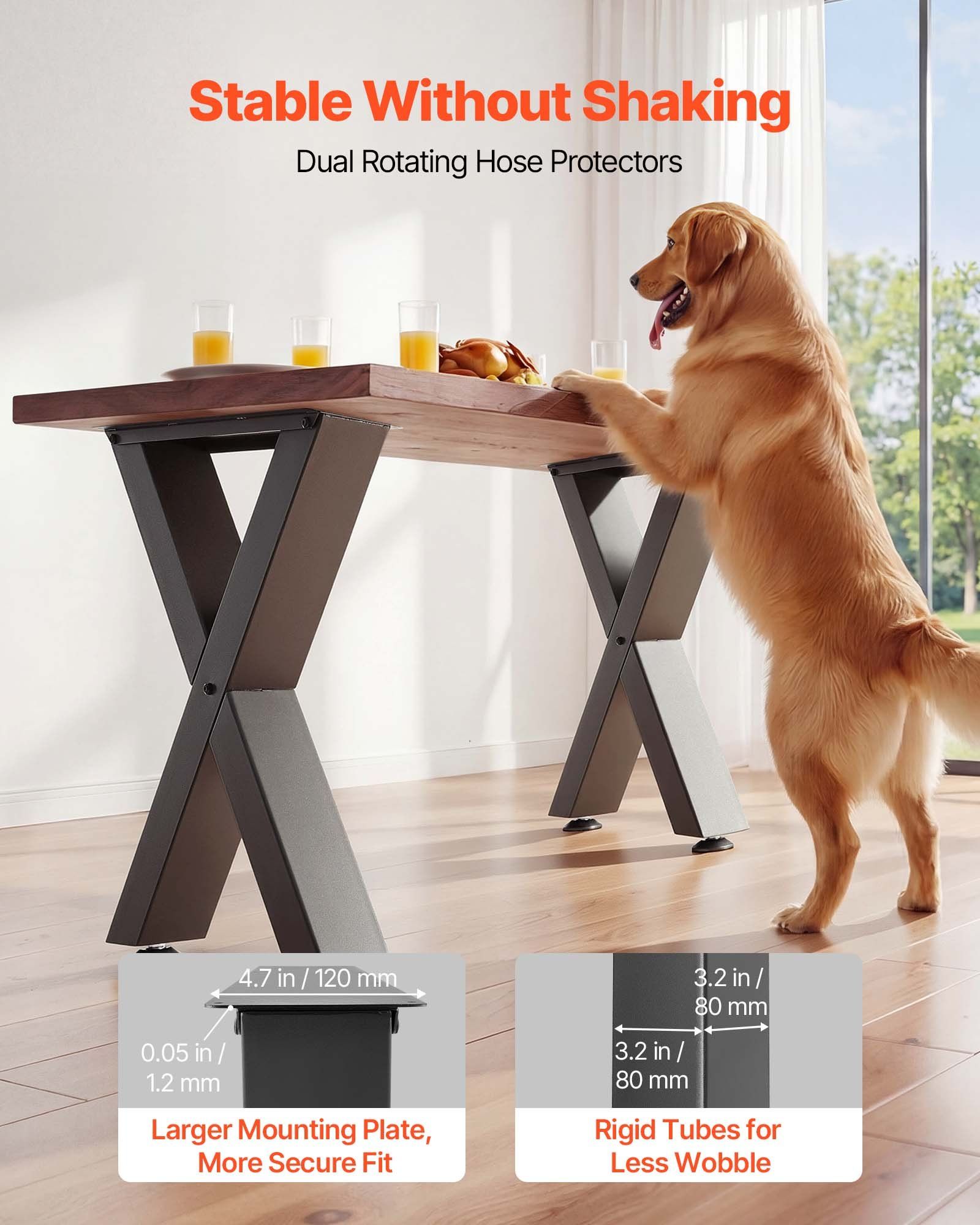 Table Legs, 750 x 600 mm (H x W) Steel Furniture Legs, Modular Design, Easy Assembly, 1000 kg Max Load Heavy V952-ZTCFKXX2824IDAGR1001V0