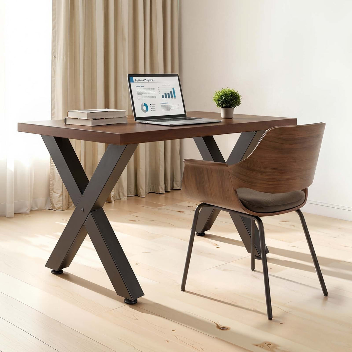 Table Legs, 750 x 600 mm (H x W) Steel Furniture Legs, Modular Design, Easy Assembly, 1000 kg Max Load Heavy V952-ZTCFKXX2824IDAGR1001V0
