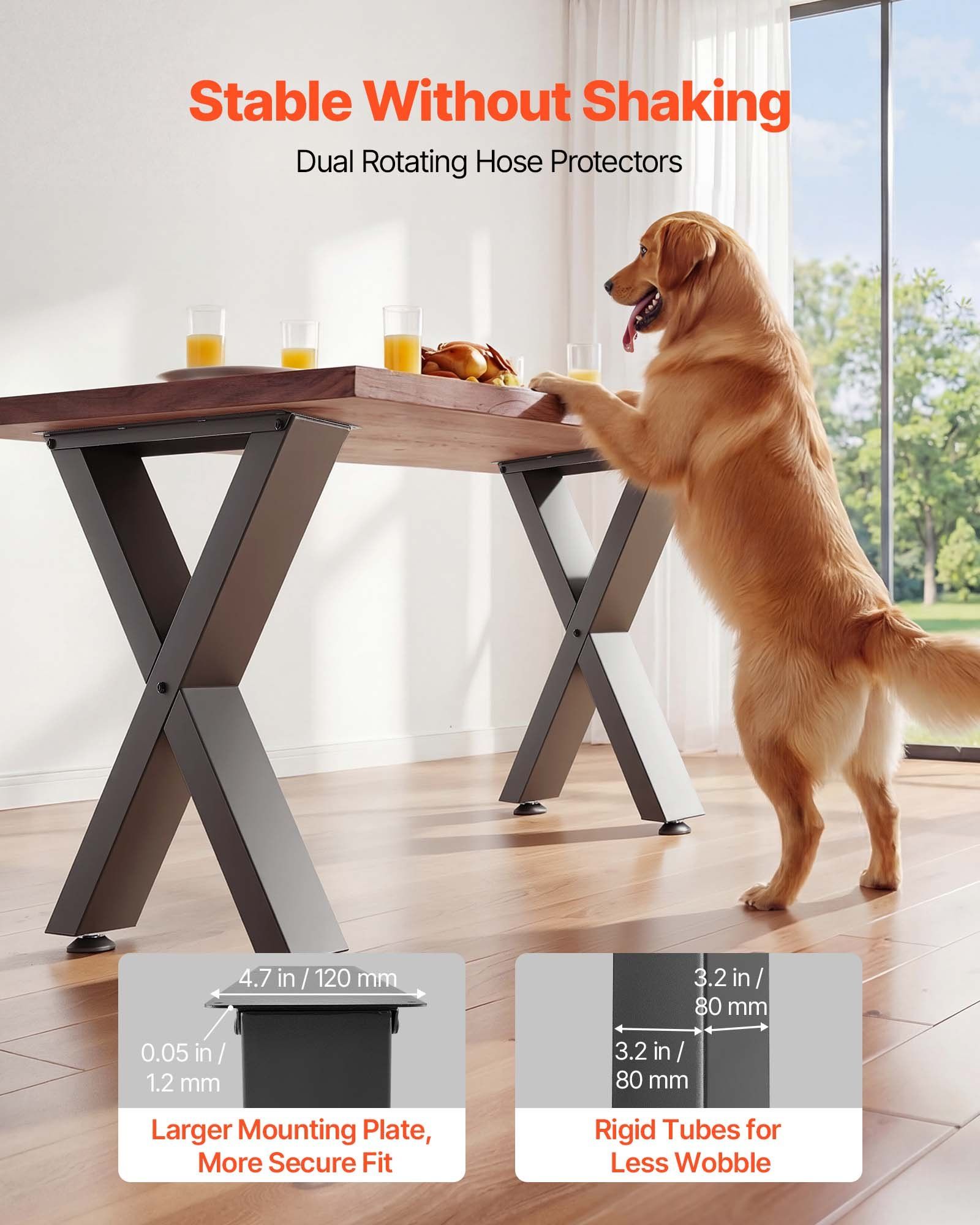 Table Legs, 750 x 760 mm (HxW) W Steel Furniture Legs, Modular Design, Easy Assembly, 1000 kg Max Load Heavy V952-ZTCFKXX2830I85NBJ001V0