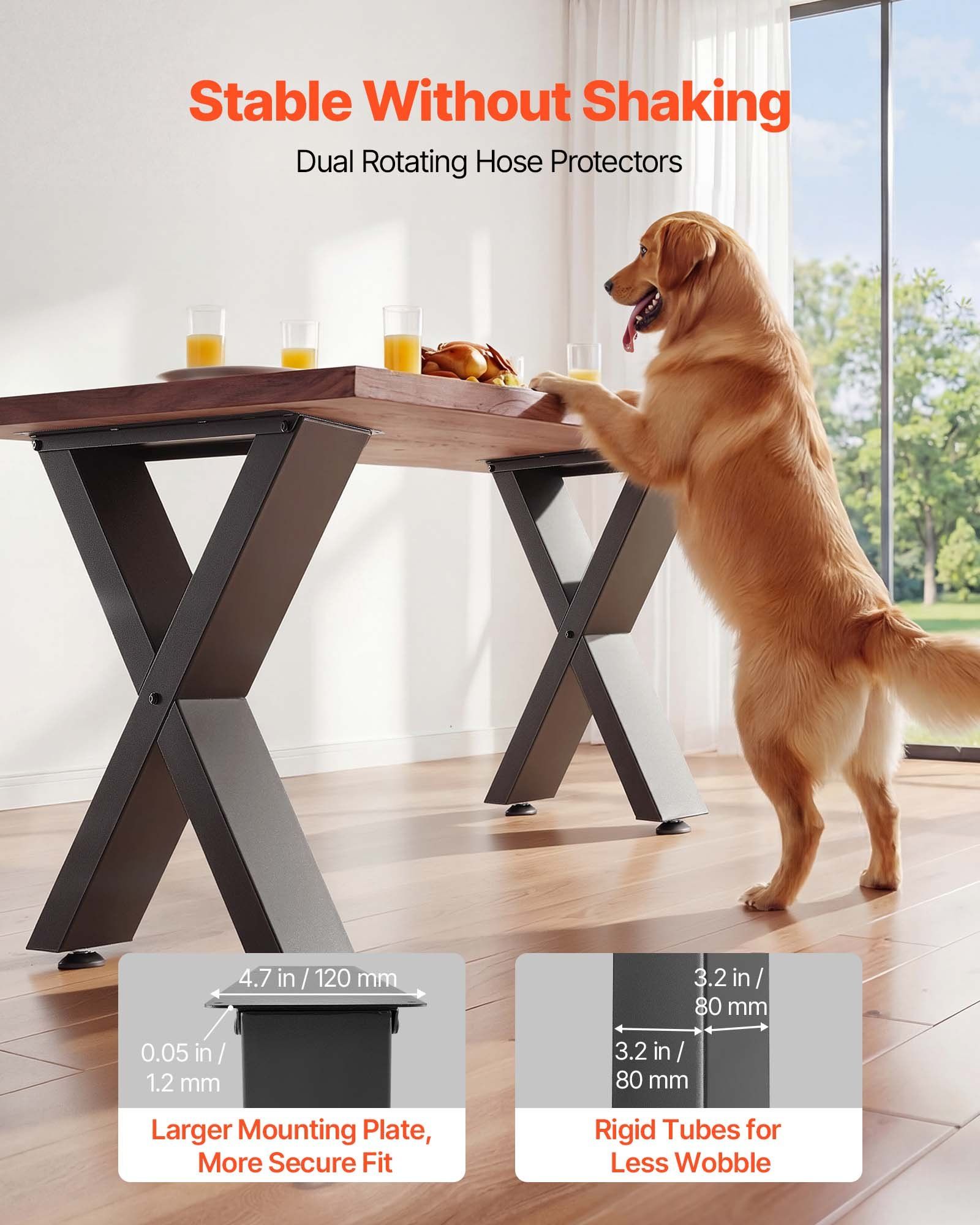 Table Legs, 750 x 790 mm (H x W) Steel Furniture Legs, Modular Design, Easy Assembly, 1000 kg Max Load Heavy V952-ZTCFKXX2831IBPCFO001V0