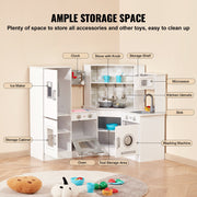 Kitchen Playset Kids Pretend Cooking Play Toy 24 Piece Accessories White V952-ZTCFWJTZBSZJNRNQAV9