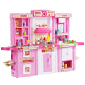 Kitchen Playset Kids Pretend Cooking Play Toy 74 Piece Accessories Pink V952-ZTCFWJTZFSSHSHZQ5V0