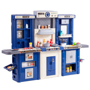 Kitchen Playset Kids Pretend Cooking Play Toy 74 Piece Accessories Blue V952-ZTCFWJTZLSSH37J5TV0
