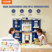 Kitchen Playset Kids Pretend Cooking Play Toy 74 Piece Accessories Blue V952-ZTCFWJTZLSSH37J5TV0