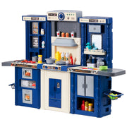 Kitchen Playset Kids Pretend Cooking Play Toy 74 Piece Accessories Blue V952-ZTCFWJTZLSSH37J5TV0