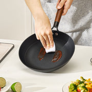 Cast Iron Skillet, 3-Piece Frying Pan Set (205, 265, 310 mm), Nonstick Skillets with Detachable Wood Handle, V952-ZTCG81012INC606UR001V0