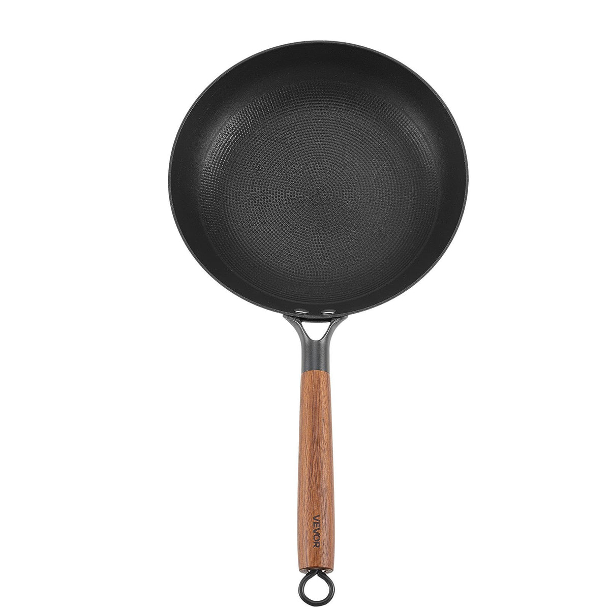 Cast Iron Skillet, 3-Piece Frying Pan Set (205, 265, 310 mm), Nonstick Skillets with Detachable Wood Handle, V952-ZTCG81012INC606UR001V0