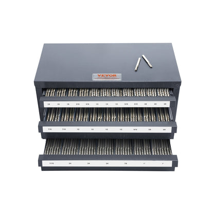 End Mill Dispenser Cabinet, Three-Drawer End Mill Organizer Cabinet for 1/8" to 1", Steel End Mill Dispenser V952-ZTFPGJX18D1SM1MR6V0