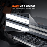 Drill Bit Dispenser Cabinet, Three-Drawer Drill Bit Organizer Cabinet for 1mm to 13mm, Steel Drill Dispenser V952-ZTFPGJX1MMD1B8D3JV0