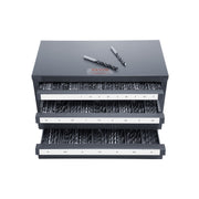 Drill Bit Dispenser Cabinet, Three-Drawer Drill Bit Organizer Cabinet for 1mm to 13mm, Steel Drill Dispenser V952-ZTFPGJX1MMD1B8D3JV0