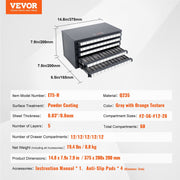 Tap Dispenser Cabinet, Five-Drawer Tap Organizer Cabinet for #2-56-#12-28 Steel Tap Dispenser Organizer V952-ZTFPGJX256D1DU5WJV0