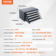 Drill Bit Dispenser Cabinet, Five-Drawer Drill Bit Organizer Cabinet for 33/64" to 63/64" Steel Drill V952-ZTFPGJX3364D1XNGFV0