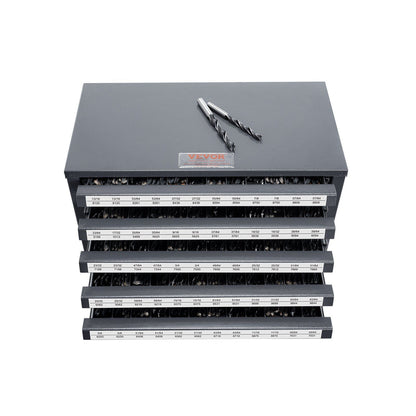 Drill Bit Dispenser Cabinet, Five-Drawer Drill Bit Organizer Cabinet for 33/64" to 63/64" Steel Drill V952-ZTFPGJX3364D1XNGFV0