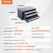 Drill Bit Dispenser Cabinet, Three-Drawer Drill Bit Organizer Cabinet for A to Z, Steel Drill Dispenser V952-ZTFPGJXADZSCZ52E8V0