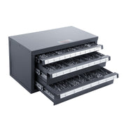 Drill Bit Dispenser Cabinet, Three-Drawer Drill Bit Organizer Cabinet for A to Z, Steel Drill Dispenser V952-ZTFPGJXADZSCZ52E8V0