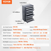 Drill Bit Dispenser Cabinet, 3 Pieces Three-Drawer for 1/16" to 1/2" & Letter Sizes A to Z, Five-Drawer Drill V952-ZTFPGJXWSJTZQHBVLV0