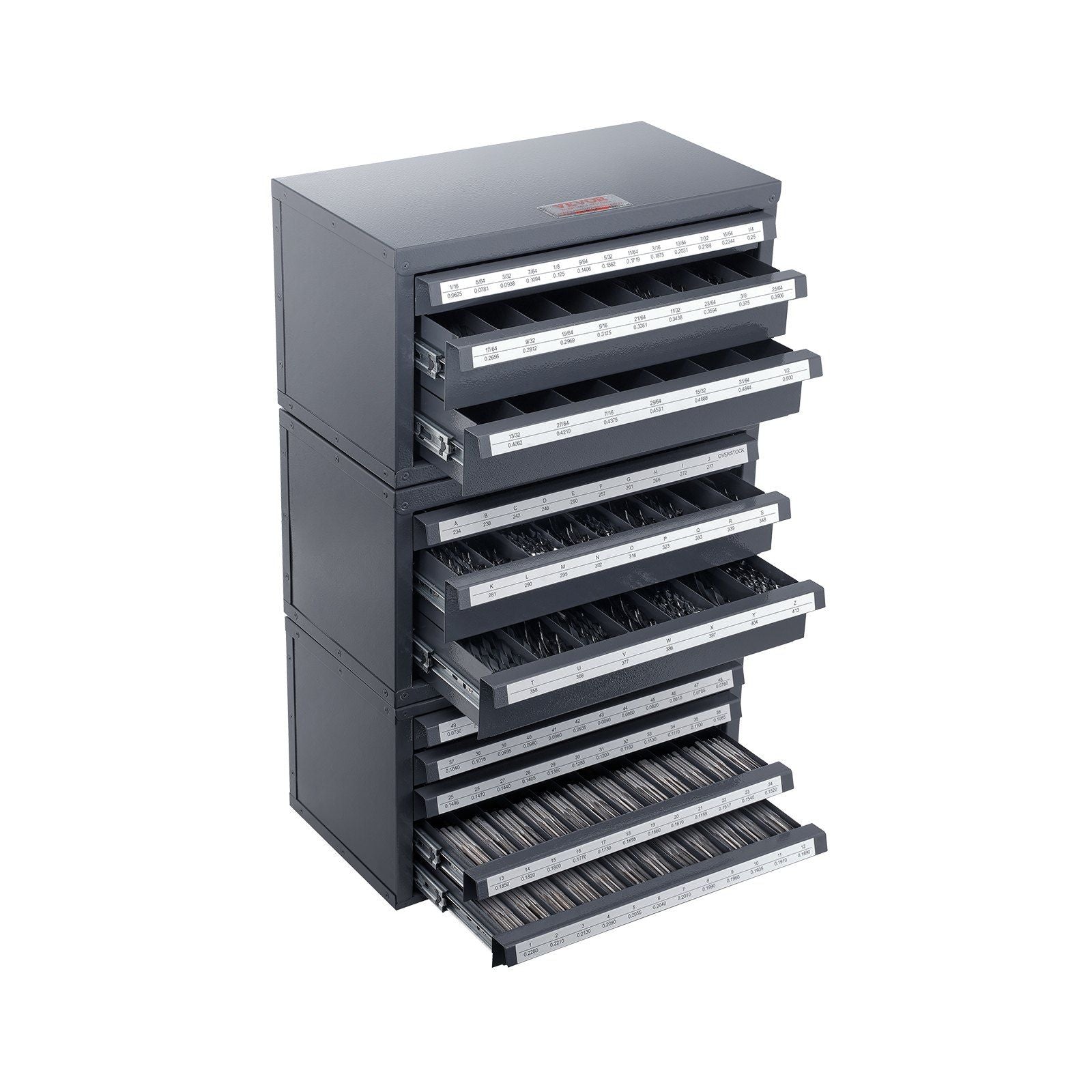 Drill Bit Dispenser Cabinet, 3 Pieces Three-Drawer for 1/16" to 1/2" & Letter Sizes A to Z, Five-Drawer Drill V952-ZTFPGJXWSJTZQHBVLV0