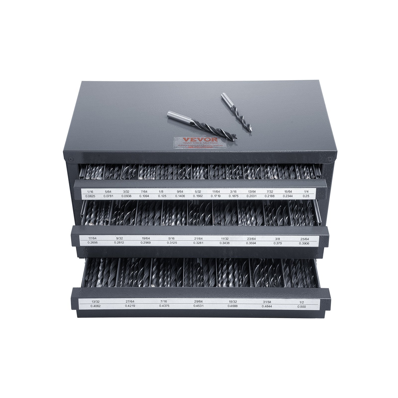 Drill Bit Dispenser Cabinet, Three-Drawer Drill Bit Organizer Cabinet for 1/16" to 1/2", Steel Drill V952-ZTFPGJXZTSCT6N0G8V0
