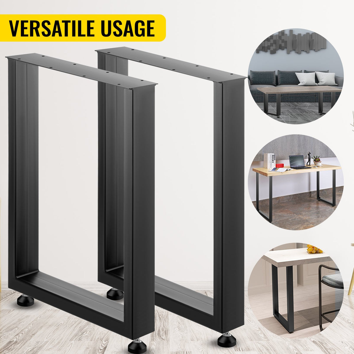 Black Table Legs Frame Metal Dining Table Desk 600X720MM V952-ZTHS600X720MM0001V0