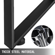 Black Metal Table Legs Set of 2 Steel Table Legs 800x720 MM Dining Table Legs Office Table Legs Computer Desk V952-ZTHS800X720MM0001V0