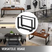 Black Metal Table Legs Set of 2 Steel Table Legs 800x720 MM Dining Table Legs Office Table Legs Computer Desk V952-ZTHS800X720MM0001V0
