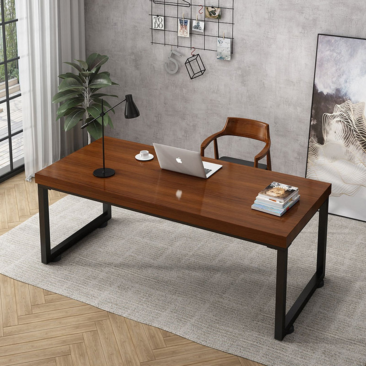 Black Metal Table Legs Set of 2 Steel Table Legs 800x720 MM Dining Table Legs Office Table Legs Computer Desk V952-ZTHS800X720MM0001V0