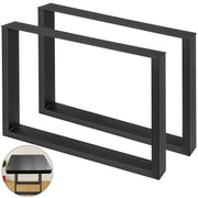 Black Metal Table Legs Set of 2 Steel Table Legs 35x28 Inch Dining Table Legs Office Table Legs Computer Desk V952-ZTHS900X72MM00001V0