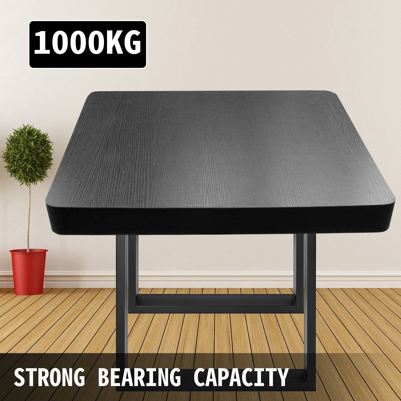 Black Metal Table Legs Set of 2 Steel Table Legs 35x28 Inch Dining Table Legs Office Table Legs Computer Desk V952-ZTHS900X72MM00001V0
