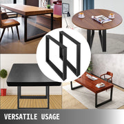 Black Metal Table Legs Set of 2 Steel Table Legs 35x28 Inch Dining Table Legs Office Table Legs Computer Desk V952-ZTHS900X72MM00001V0