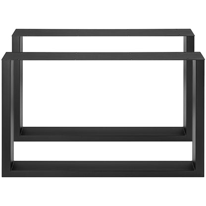 Black Metal Table Legs Set of 2 Steel Table Legs 35x28 Inch Dining Table Legs Office Table Legs Computer Desk V952-ZTHS900X72MM00001V0