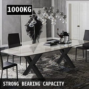 Set of 2 Steel Table Legs, 28\'\'Height 24\'\'Wide Dining Table Legs, Heavy Duty 3.1"" Square Box Section X V952-ZTHSCX720X600MM01V0