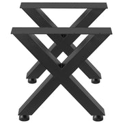 Set of 2 Steel Table Legs, 28\'\'Height 24\'\'Wide Dining Table Legs, Heavy Duty 3.1"" Square Box Section X V952-ZTHSCX720X600MM01V0