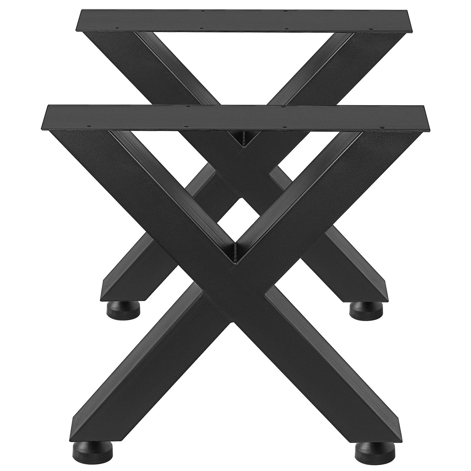 Set of 2 Steel Table Legs, 28\'\'Height 24\'\'Wide Dining Table Legs, Heavy Duty 3.1"" Square Box Section X V952-ZTHSCX720X600MM01V0