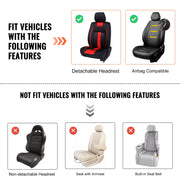 Seat Covers, Universal Car Seat Covers Front Seats, 2pcs Faux Leather Seat Cover, Semi-enclosed Design, V952-ZTMSPGQHGTYX33H2BV0