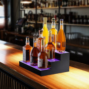 LED Lighted Liquor Bottle Display Bar Shelf RF & App Control 406mm 3-Step V952-ZTXLEDJPZSJ3GG3HZV3