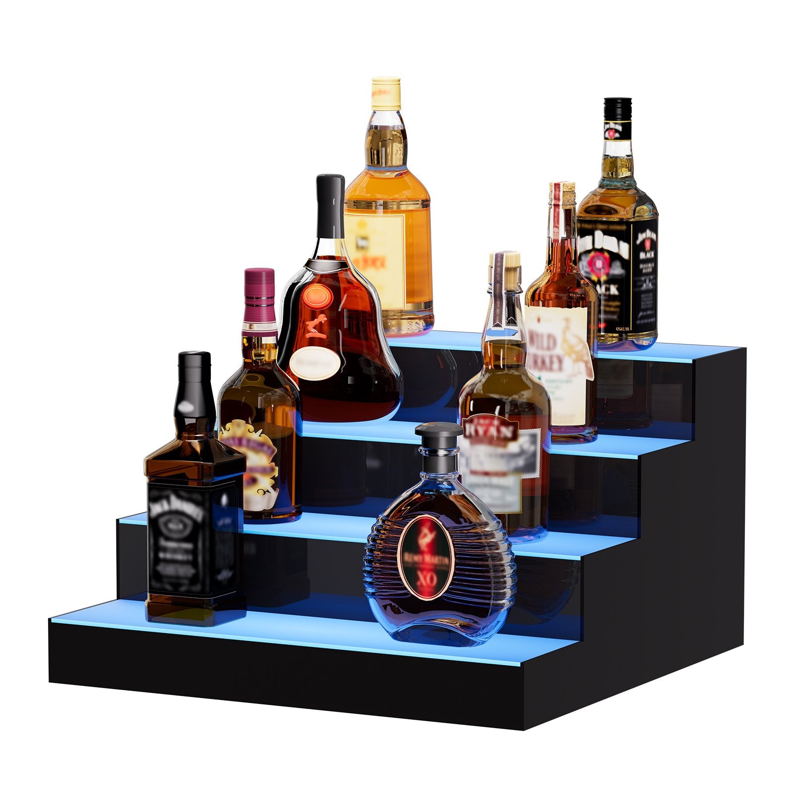 LED Lighted Liquor Bottle Display Bar Shelf RF & App Control 406 mm 4-Step V952-ZTXLEDJPZSJ4YKGNLV3