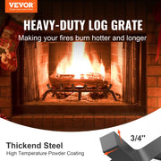Fireplace Log Grate, 685.8mm Heavy Duty Fireplace Grate with 6 Support Legs, 19.05mm Solid Powder-coated V952-ZTXYMP34X342740JUV0