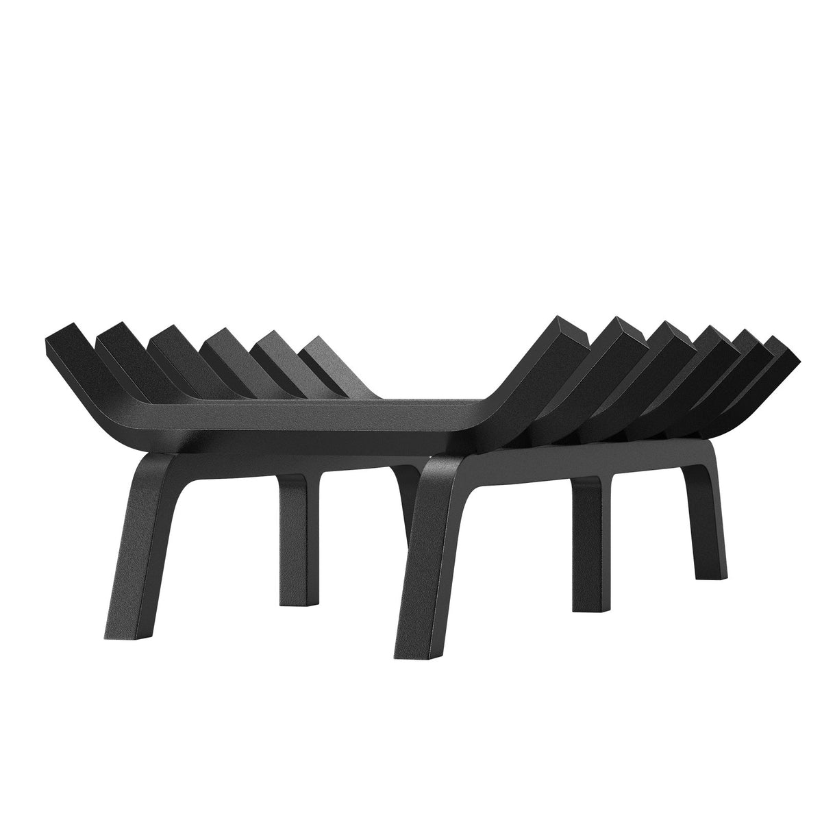 Fireplace Log Grate, 685.8mm Heavy Duty Fireplace Grate with 6 Support Legs, 19.05mm Solid Powder-coated V952-ZTXYMP34X342740JUV0