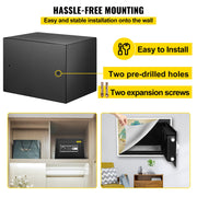 Safe Box, 0.8 CU.FT Fingerprint Safe Box for Money w/ 2 Keys & Digital Keypad, Q235 Steel Safe Box for V952-ZWSBXXHSWC22LQN18V0
