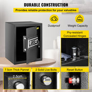 Safe Box, 1.7 CU.FT Fingerprint Safe Box for Money with 2 Keys & Digital Keypad, Q235 Steel Safe Box for V952-ZWSBXXHSWC48LVV8WV0