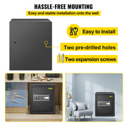 Safe Box, 1.7 CU.FT Fingerprint Safe Box for Money with 2 Keys & Digital Keypad, Q235 Steel Safe Box for V952-ZWSBXXHSWC48LVV8WV0