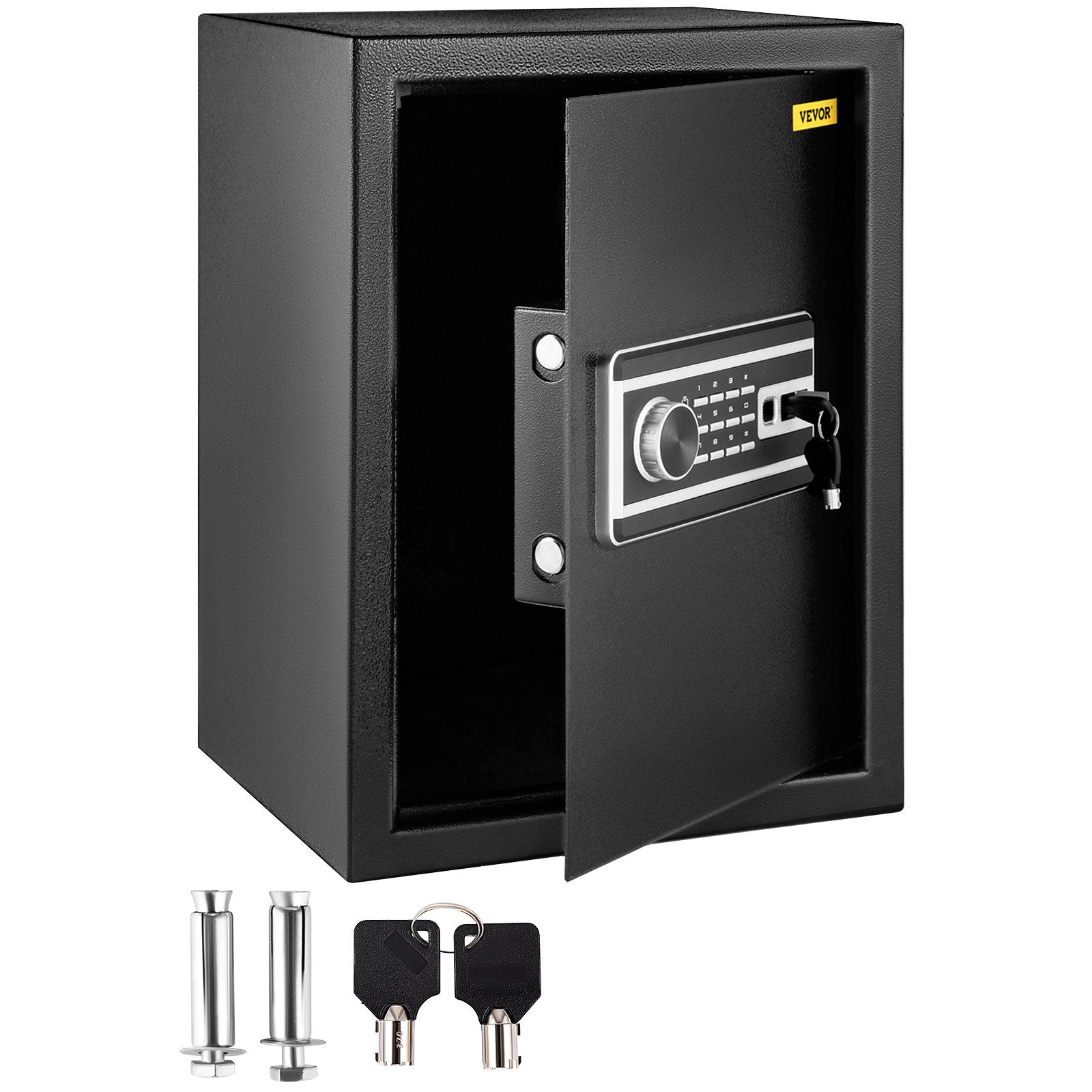 Safe Box, 2.1 CU.FT Fingerprint Safe Box for Money w/ 2 Keys & Digital Keypad, Q235 Steel Safe Box for V952-ZWSBXXHSWC60LWSWEV0