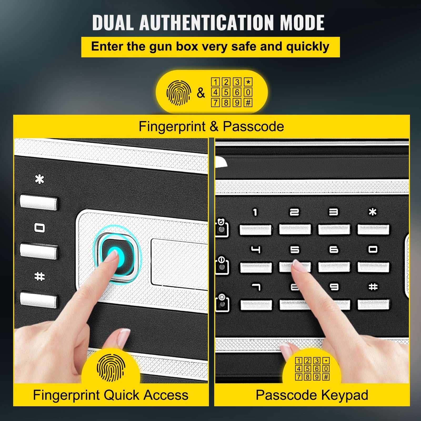 Safe Box, 2.1 CU.FT Fingerprint Safe Box for Money w/ 2 Keys & Digital Keypad, Q235 Steel Safe Box for V952-ZWSBXXHSWC60LWSWEV0