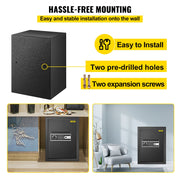 Safe Box, 2.1 CU.FT Fingerprint Safe Box for Money w/ 2 Keys & Digital Keypad, Q235 Steel Safe Box for V952-ZWSBXXHSWC60LWSWEV0