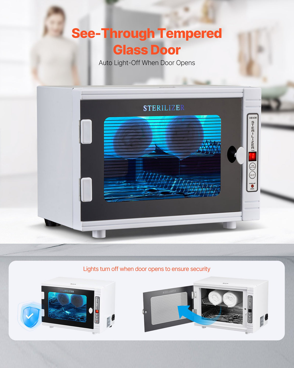 Nail Tool Cleaning Machine 12L Large Capacity Tool Cabinet Cleaner Box V952-ZWXXDQ12LDZARVKN8001V3